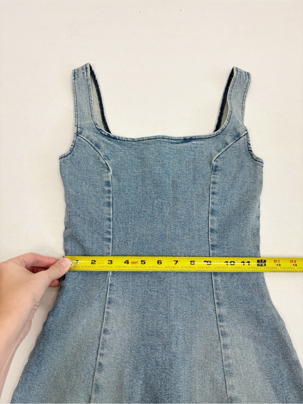 Flaw EB DENIM Devan Denim Mini Dress Size XS - Picture 9 of 11